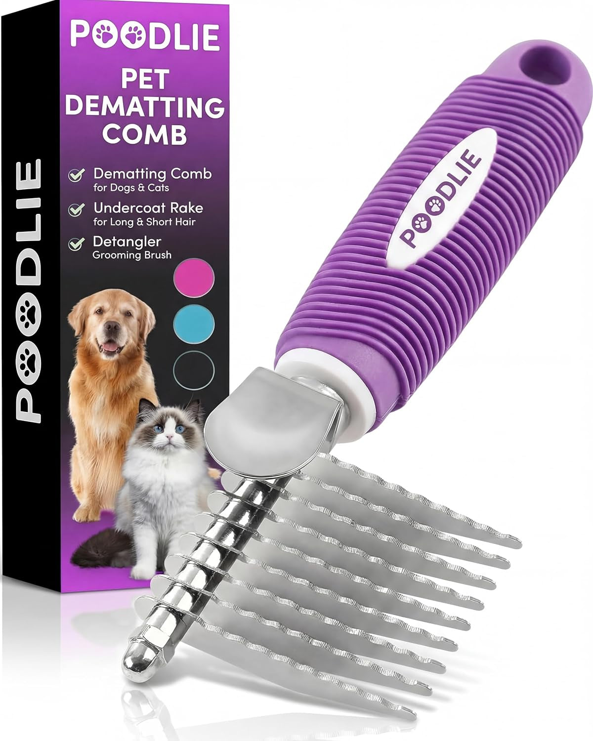 Poodle Dematting Fur Rake Comb Brush