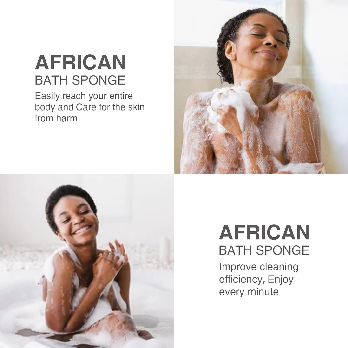 3 Pieces African Bath Sponge African Net Long