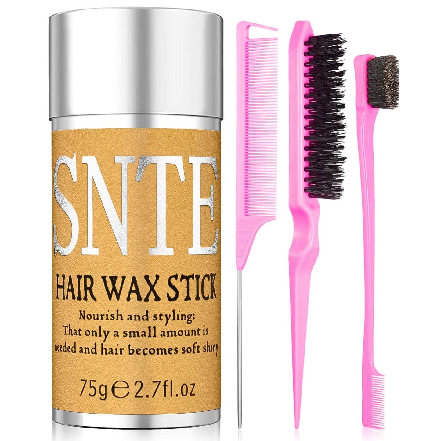 Hair Wax Stick & Slick Back Hair Brush
