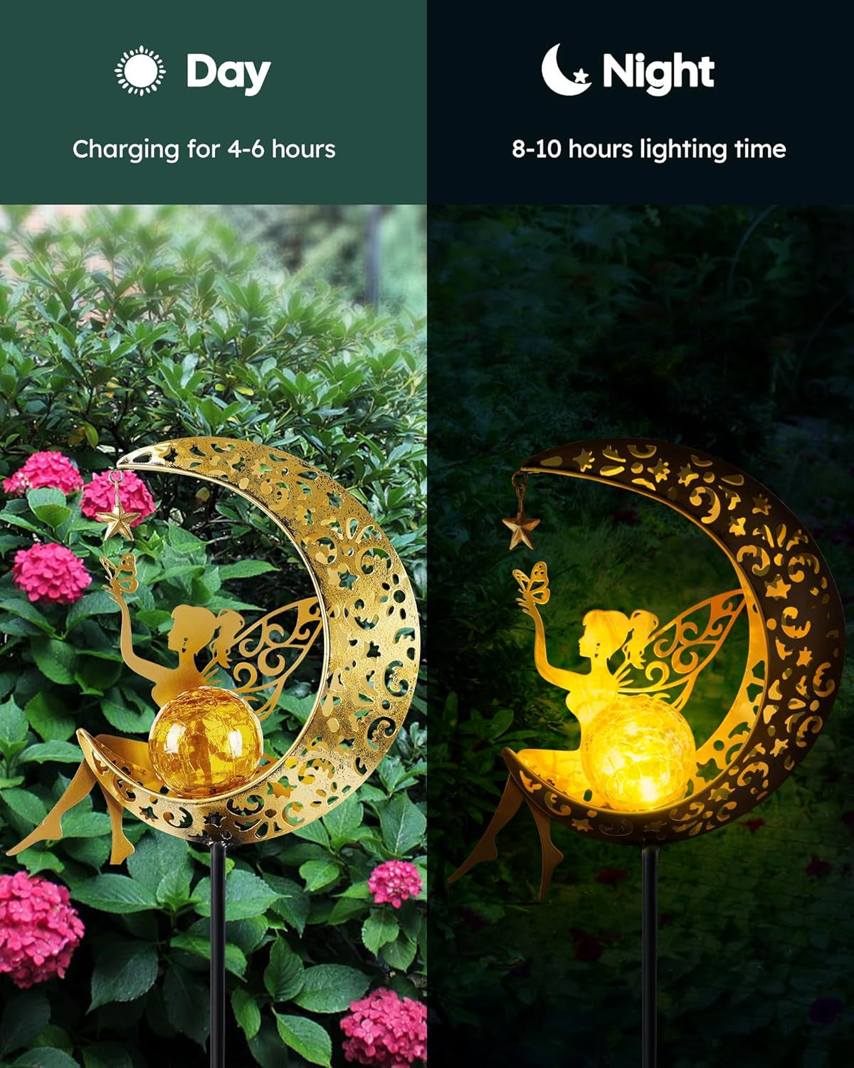 Solar Garden Statues Outdoor Decor