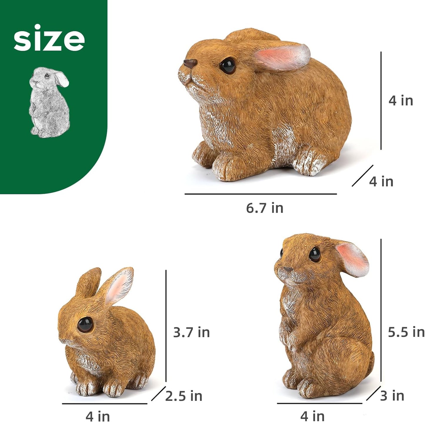 Bunny Decor Yard Decorations Outdoor Set of 3