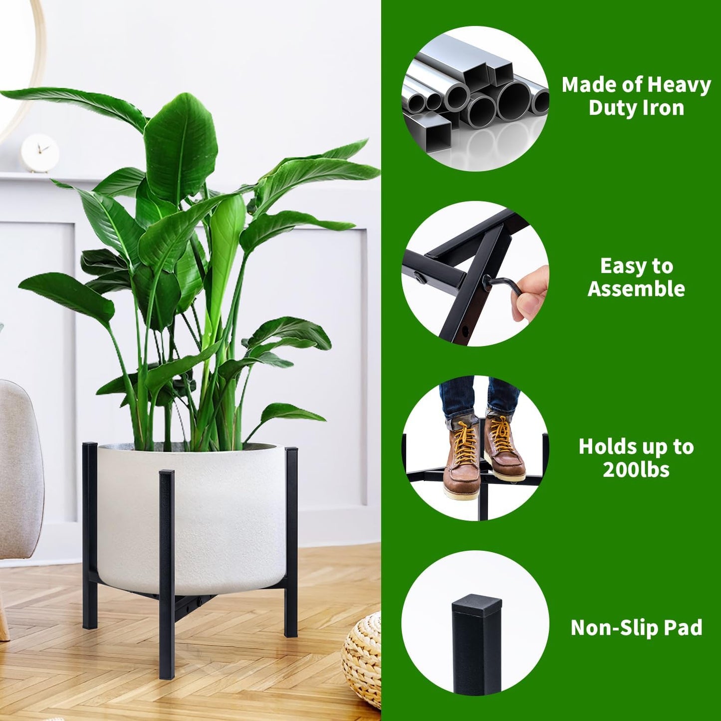 Plant Stand Indoor Adjustable, Metal Modern Plant Stands