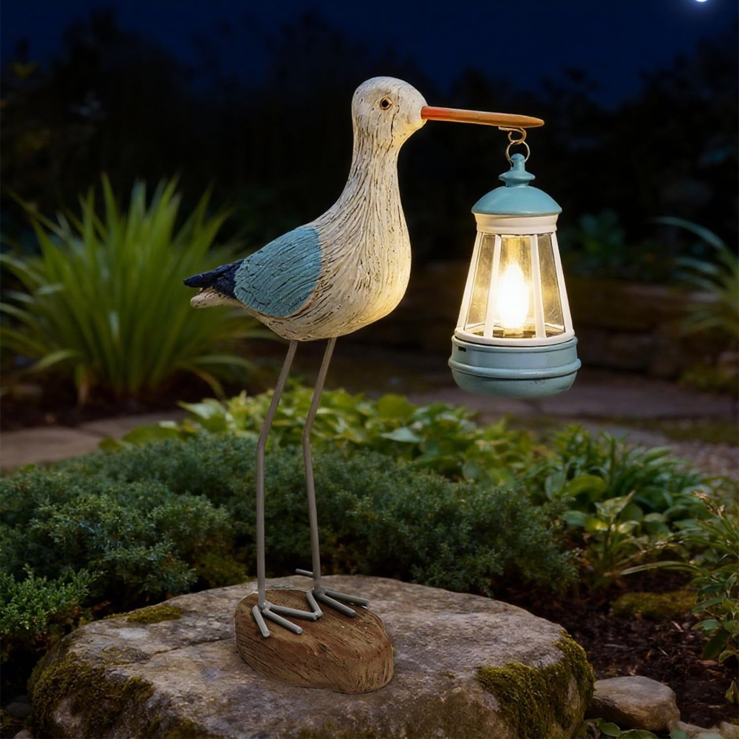 Solar Seagull Statues for Garden