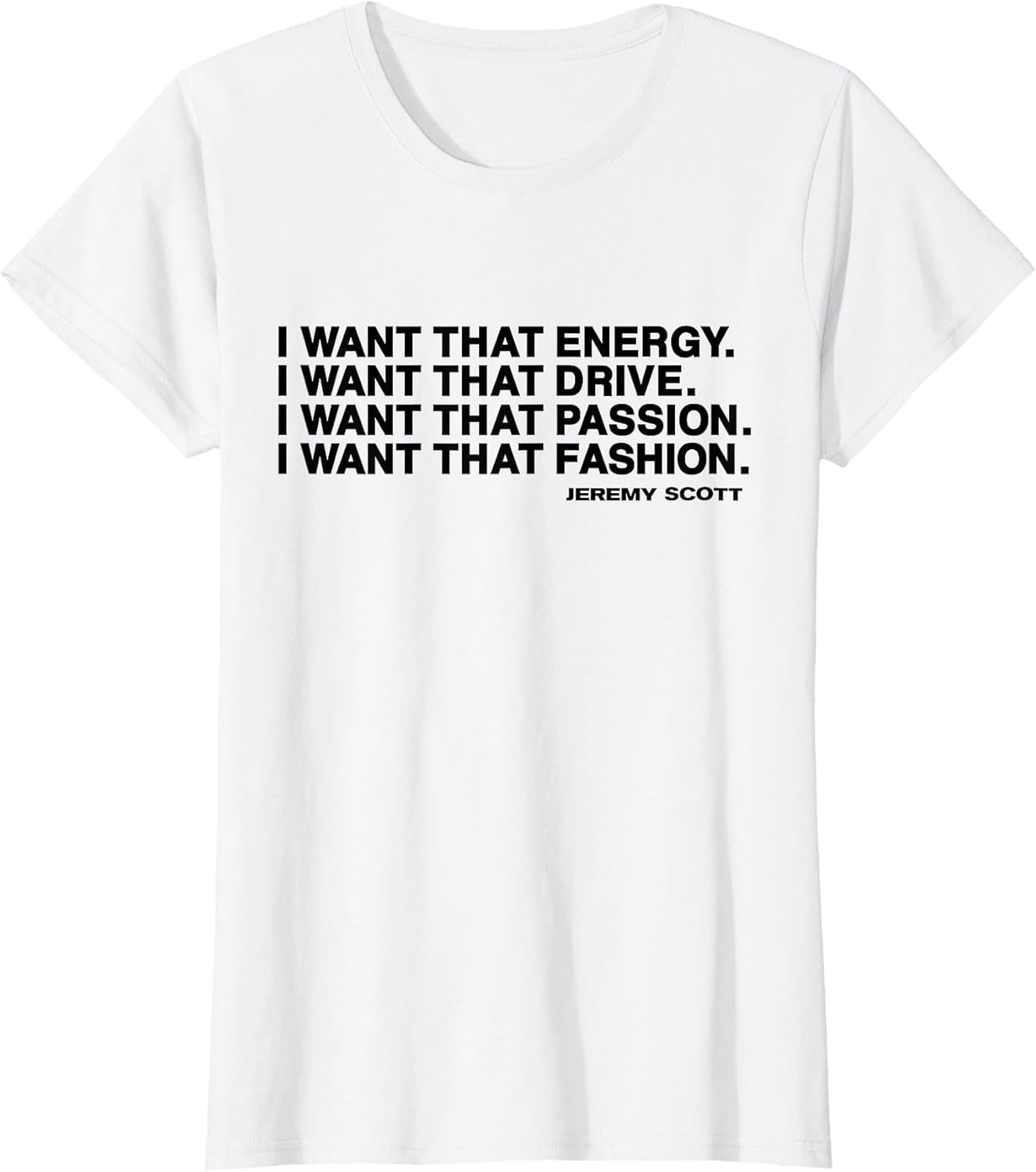 - Passion for Fashion - Black Text T-Shirt