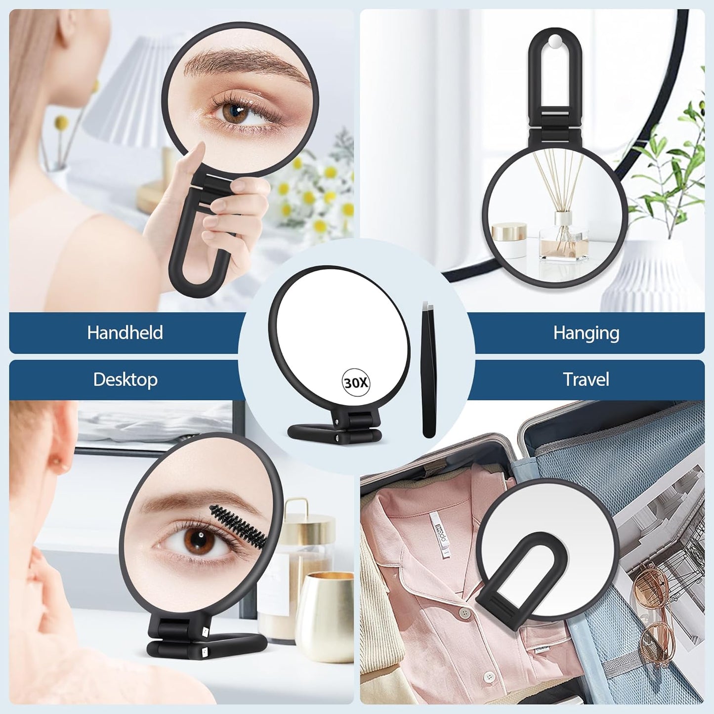 30X Magnifying Mirror, Hand Mirror