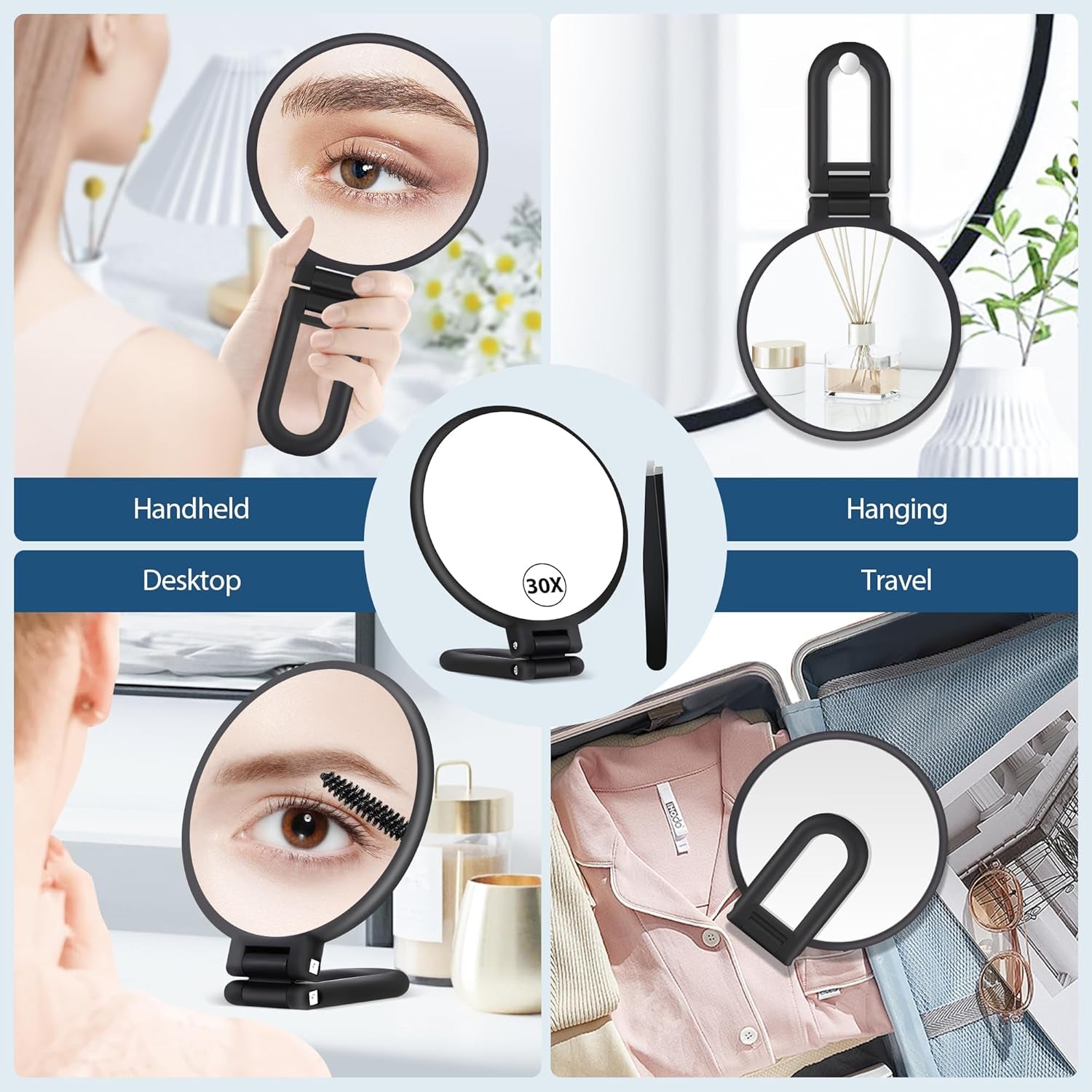30X Magnifying Mirror, Hand Mirror